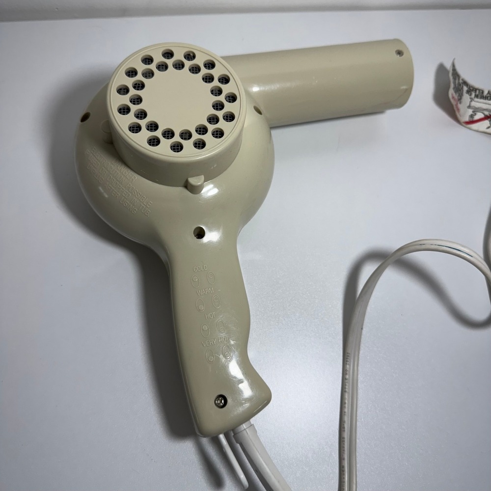 Conair Hair Dryer Pro Style 1600 Model 087A Cream Vintage 1600W Blow Dryer WORKS - Picture 5 of 7